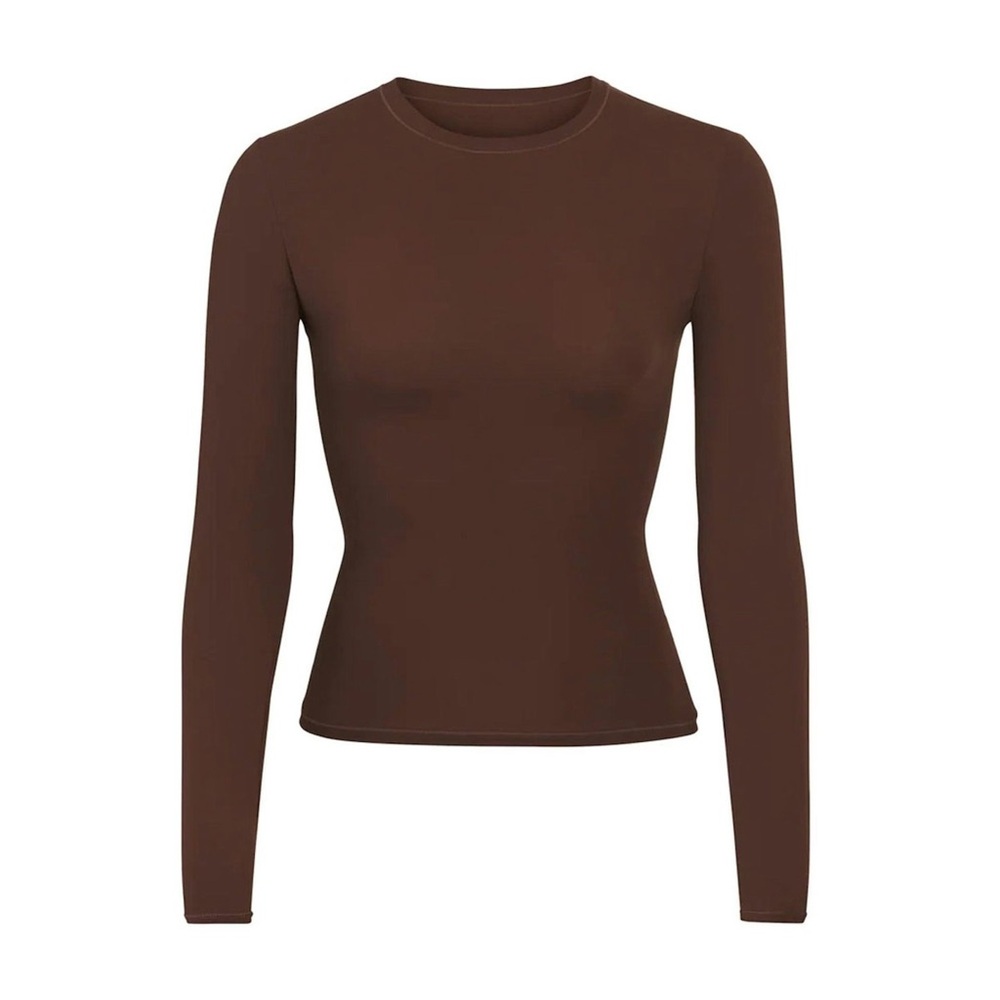 SKIMS Chocolate Long Sleeve Top